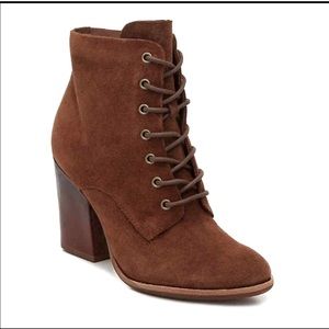Kork Ease Zelda Brown Suede Lace Up Bootie S6